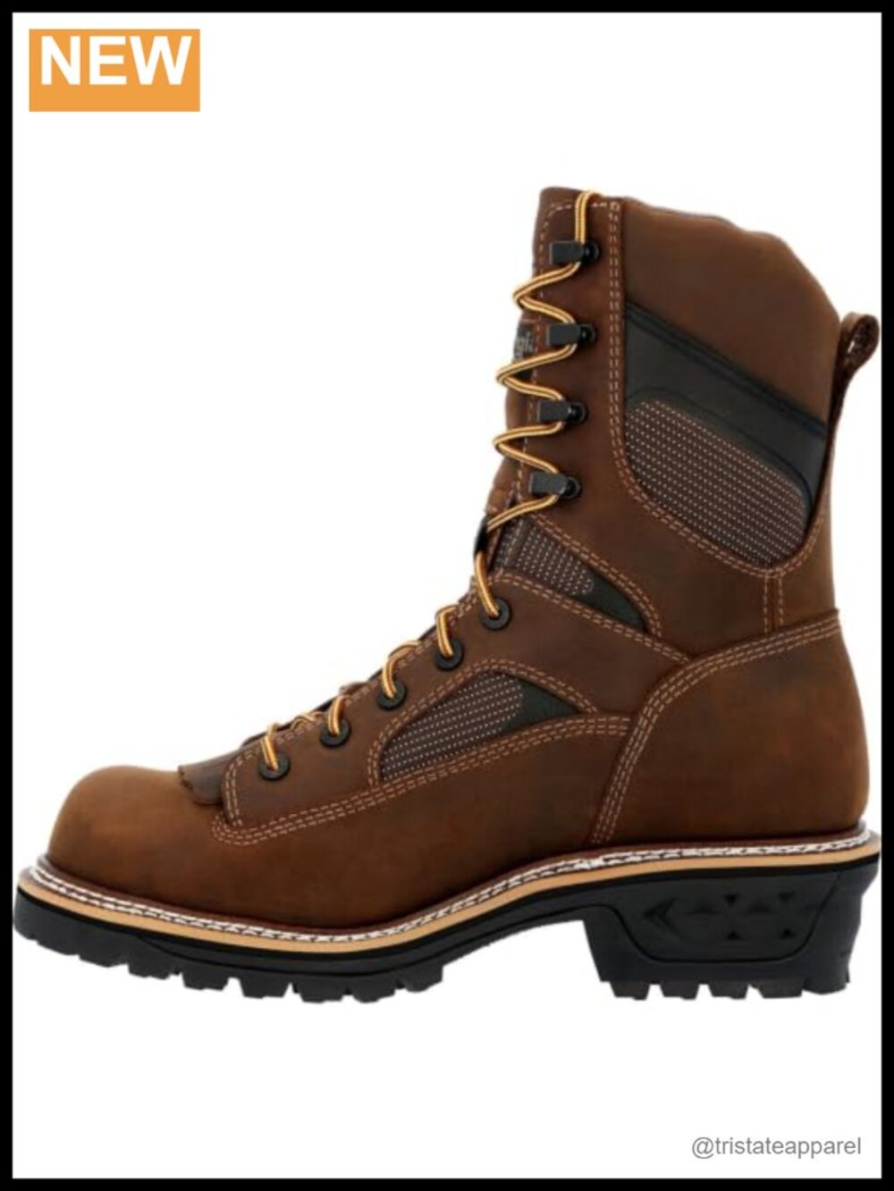 Waterproof Leather Work Boots Memory Foam EH Steel Shank